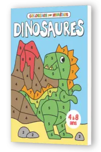 Couverture Coloriage par numéros Dinosaures