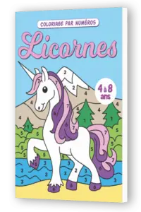 Couverture Coloriage par numéros Licornes