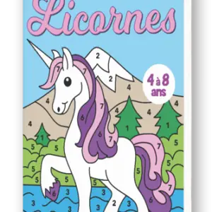 Couverture Coloriage par numéros Licornes